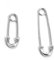 Sicherheitsnadel Ohrringe Silber 925, Kleine Sicherheitsnadel Creolen Silber, Punk Ohrringe für Frauen und Männer, Gothic Schmuck (KLEIN (1 OHRRING))