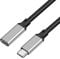 Cable de expansión USB c, extensor macho y hembra tipo - C USB 3.2 gen 2 (10gbps), 4K@60HZ Carga rápida para transmisión de datos, carga, audio, dispositivos de vídeo-grises (5 meters)