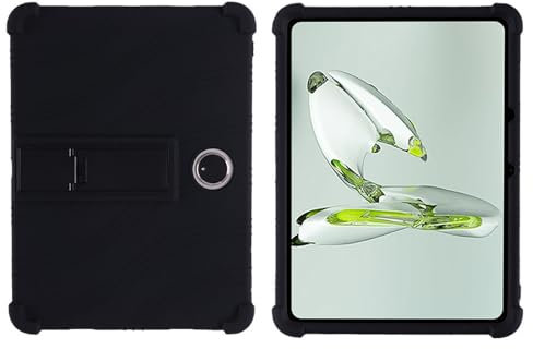 INSOLKIDON Compatible avec Coque OnePlus Pad Go 11.35 inch Tablet Silicone de Protection Pliable Housse Case Cover avec Fonction Support (Black)
