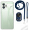 ESACMOT Funda diseñada para OPPO Realme GT2 Pro (6.7 pulgadas) + cordones ajustables cruzados y cuello, correa de muñeca suave y soporte de anillo de dedo estilo mecha con soporte