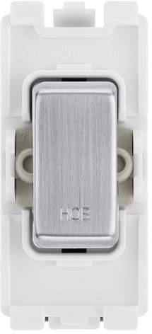 BG RRHBBS Brushed Steel 20 Amp Double Pole Appliance Grid Switch Labelled Hob