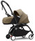 Stokke YOYO3 Gestell (Schwarz) mit 0+ Neugeborenen Set (Toffee) - Inklusive Matratze, Fünfpunktgurt, ausziehbarem Verdeck, gepolsterte Schultergurte & schützende Aufbewahrungstasche