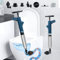 Toilet Unblocker Heavy Duty Toilet Plunger with 4 Replaceable Heads, Plunger Sink Unblocker for Unblocking Toilets, High Pressure Plunger Kit for Unblocking Toilet Shower Floor Drain and Pipe Clog