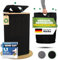 COTTARA® Pfandflaschen Sammelbehälter mit Deckel und Tragetasche | Pfandbehälter mit Loch drehbar | Ideale Pfandflaschen Aufbewahrung Leergut Sammelbehälter Flaschensammler (Schwarz ohne Aufdruck)