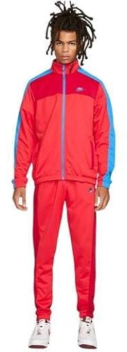 Nike Tuta Sportiva Uomo, M NSW SPE PK TRK SUIT, DM6843 (IT, Testo, M, Regular, Regular, rosso)