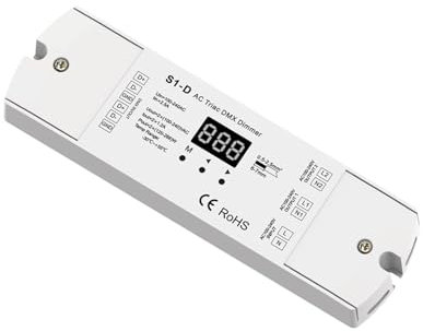S1-D Dimmer LED Triac DMX a 2 canali 2 canali AC100V - 240V 288W Controller Display digitale