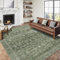 HUGEAR Vintage Grün Waschbarer Teppich Wohnzimmer 240x300cm Retro Rugs for Living Room Weich rutschfest Groß Tepich Kurzflor Schlafzimmer Carpet Living Room Bedroom Esszimmer Teppiche Büro
