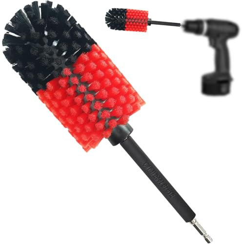 Kasauber Soft Drill Wheel Cleaner Brush (Fast & Effortless Cleaning), Gentle Scratch Free Car Wheel Cleaning Brush Tool Kit for Auto, Motorcycle, Wheel, Barrel, Tire, Rims, Engines, Exhaust