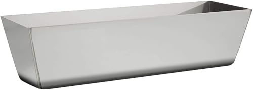 Bandeja de barro de acero inoxidable de 25 cm (fondo de 25,4 cm) para paneles de yeso, pintura de cubo, bandeja compuesta, barro para paneles de yeso