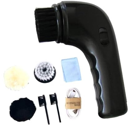 KiBcsLic Electric Shoe Cleaning Brush for Car, Bags, Leather Shoes