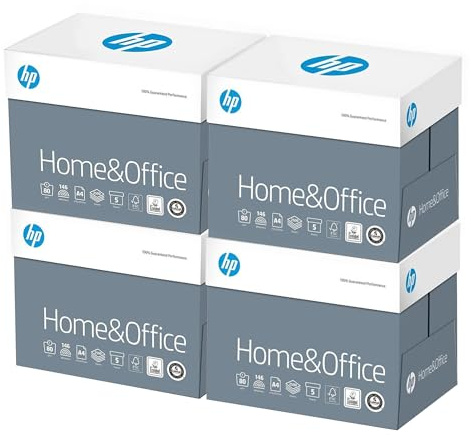 HP Druckerpapier A4 Kopierpapier 80g - 4 x 2.500 Blatt - 10.000 Blatt | HP Druckerpapier und Kopierpapier DIN A4, 10.000 Blatt, 80 g/m², weiß, Büro und Home Office, Universalpapier