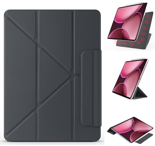 Compatibile con Vivo Pad 3 Pro 13 (2024) sottile e potente custodia magnetica, 4 angoli in piedi copertura antiurto con accensione e spegnimento automatico, supporta matita, nero