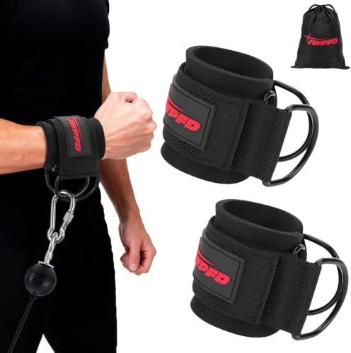 Wrist Straps for Cable Machines Wrist Cuffs for Men Woman Neoprene Padded Straps for Gym Strength Training Equipment