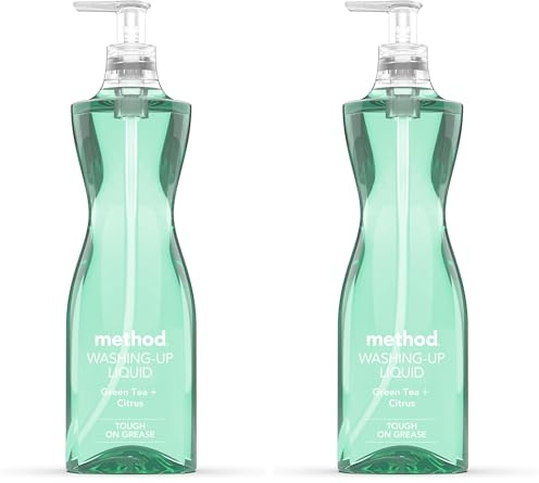 Method Washing Up Liquid, Green Tea & Citrus, 532 ml (Pack of 2)