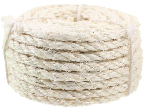 Totority Verschleißfestes Sisalseil für Katzen Kratzbaum Selbstgemacht Ersatzrolle aus Natürlichem Sisal 1 Rolle Beige Robust und Langlebig für Kratzpfosten und Kratzbretter