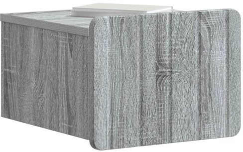 vidaXL Wandmontierter Nachttisch 2 pcs Graues Sonoma 33 x 34,5 x 24 cm, Vintage rechteckiger Wandschrank, viel Stauraum für Wohnzimmer, stylische minimalistische Schlafzimmerregale