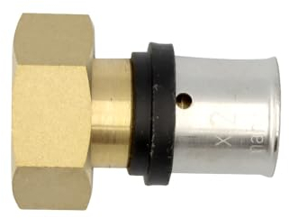 Pipetec Pressfitting Verschraubung Übergang 20x2 mm 3/4 Zoll Innengewinde TH Kontur Verbundrohr, DVGW, TH-Profil