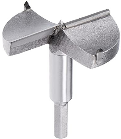 Sourcingmap Forstner Drill Bits 80mm, Tungsten Carbide Wood Hole Saw Auger Opener, Woodworking Hinge Hole Drilling Boring Bit Cutter (Gray)