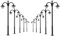 Evemodel 10 STK. Spur H0 1:87 LED Parklaternen Leuchte Lampen Beuchtung 60mm Minigarten Puppenhaus Dekor
