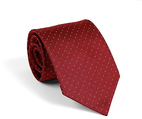 Remo Sartori - Extra lange XL-Krawatte aus Seide mit Punkten, Länge von 155 cm bis 175 cm, Made in Italy, Herren