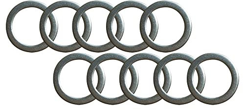 Yuauy 10 x Pedalscheiben 20 mm x 15 mm mit 1 mm Dicke Edelstahl Ersatz Silber für Moutain Bike Rennrad