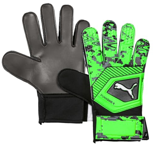 PUMA ONE Handschuh, Black-Charcoal Grau-Grün Gecko, 9 D(M) US