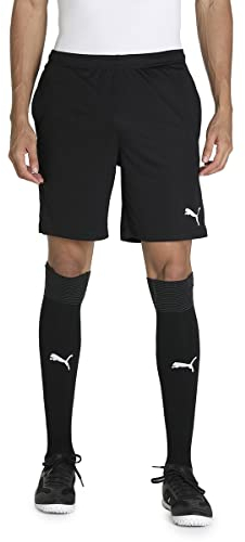 PUMA Herren teamrise Training Shorts, Black White, XL