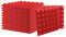 SK Studio 12 Stück Akustikschaumstoff Noppenschaumstoff Akustik Schaumstoff Schall Dämmung Dämmung für Tonstudio Schallabsorbierende Dämpfungswand Schaumpyramide 30x30x2.5cm, rot