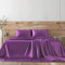 Candoury Satin-Bettwäsche-Set, 4-teilig, seidiges Bettwäsche-Set, weiche und langlebige Kissenbezüge, Bettlaken und Spannbetttuch, schmutzabweisend, hypoallergen, Komplettgröße, Violett