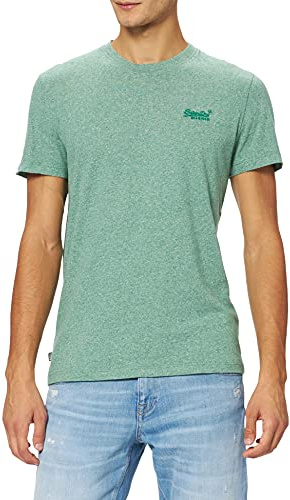 Superdry Men's Vintage Logo Emb Tee T-Shirt, Bright Green Grit, M