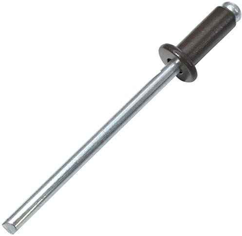 AERZETIX - C48078 - Satz von 50 Blindnieten standard blindniet Ø4x10mm - farbe schokoladenbraun RAL 8017 - DIN 7337 - popnieten - nieten mit bruchfest stange - aus stahl aluminium