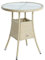 ESTEXO Polyrattan Beistelltisch Gartentisch Rattan Tisch Balkontisch Gartenmöbel Rund Kaffeetisch Teetisch Couchtisch Rattantisch (Beige)