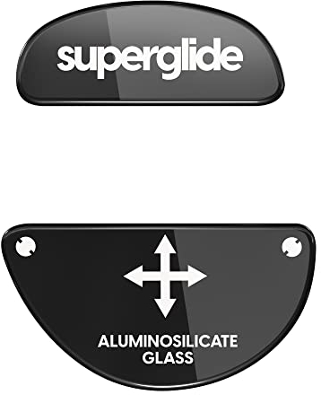 Pulsar Gaming Gears Superglide - Patines de ratón más rápidos y Suaves Fabricados con Vidrio Ultra Fuerte, Suela súper rápida, Suave y Duradera para la Serie Zowie EC [Negro]