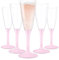 WAF TUNDRA - Set 60 FLUTE da Champagne in PLASTICA 100 ml. USA & RI-USA BPA-Free - Calici Plastica Riutilizzabili, Resistenti, Lavabili in Lavastoviglie - Flute Plastica per Feste, Matrimoni (Rosa)