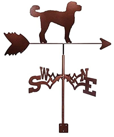 ANCHA Store Girouette pour Chien, girouette en Acier Inoxydable, Panneaux de Jardin avec Silhouettes d'animaux, Outil de Mesure de Toit de Jardin extérieur rétro