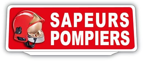 Clip Plaque Pare-Soleil Sapeurs Pompiers Logo Casque Rétro-Réfléchissant