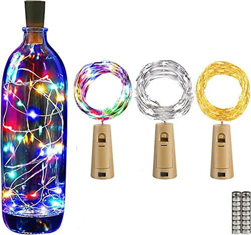 Annefly 2M 20LED Bottle Lights (3pcs, 3 Colours)