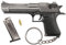 Desert Eagle Mini Kunststoff Schlüsselanhänger Taktische Waffe Schlüsselanhänger Form Schlüsselanhänger mit beweglichen Teilen Waffe Modell Männer Anhänger Sammlung Fan Geschenk (Waffe schwarz)