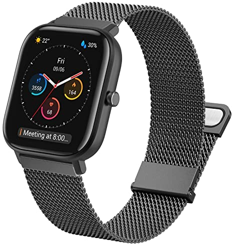 C inturino per Amazfit GTS, 20mm Cinturino in Acciaio Inossidabile in Metallo Cinturino per Amazfit GTS 4, 4 Mi ni, GTS 2 Mi ni, GTS 2, GTS 3, Amazfit B ip, Bip U, Bip U Pro, GTR Mini, Amazfit Active