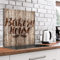 murando Spritzschutz Glas für Küche 60x60 cm Küchenrückwand Küchenspritzschutz Fliesenschutz Glasbild Dekoglas Küchenspiegel Glasrückwand Home Aufschrift Bretter Holz -