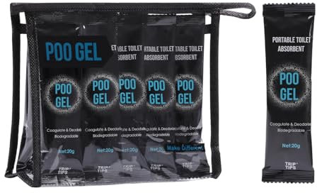 TRIPTIPS Camping Toilet Chemicals 20g /Pack Quick Super Absorb, Eco Gel for Portable Toilet Chemicals Deodorant, Pee Powder for Camping Portable Toilets Gel (20g / 20pcs)