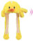 Hopearl Ente Hut mit Ohren Bewegen Springen Pop Up Schlagen Ente Hut Plüsch Bauernhof Tier Urlaub Cosplay Dress Up Lustiges Geschenk für Kinder Jungen Mädchen, gelb, 22''