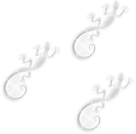 EXCEART 3st Gecko Dekorative Form 3d Lebensechte Silikonformen Gießformen Aus Silikon Eidechsen-süßigkeiten-fondant Diy-gießformen-kit Wanddekoration Kieselgel Schlüsselanhänger Epoxid