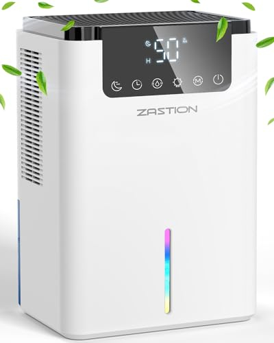 Luftentfeuchter Elektrisch, ZASTION Raumentfeuchter Leise Dehumidifier Mit Schlafmodus & Funktion Abtauen, Luftreinigung und Gegen Feuchtigkeit Schimmel, Ideal für Bad, Schlafzimmer, Keller