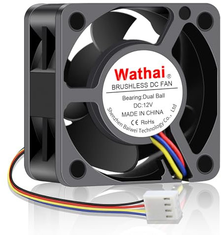 Wathai 4Pin 12V PWM Brushless DC Cooling Fan Duall Ball for 1U Servers, NVR NAS, 3D Printer, Computer Case GPU CPU, 40mm x 40mm x 20mm High Speed