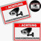 2er Set REFLEKTIEREND Achtung Videoüberwachung Schild (20x30 cm), PVC Hartschaumplatte 3mm, Hinweisschild für Kameraüberwachung, Warnschild, Schild Videoüberwachung, Video Überwachungsschild