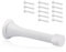 KOVOSCH 14 Pack Spring Door Stopper White - 3-1/4 Flexible Spring Door Stops with White Rubber Bumper Tips