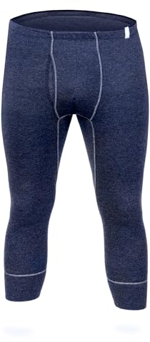 SES Thermounterhose Herren 3/4 mit Eingriff XL Marine aus 75% Baumwolle & 25% Polyester/atmungsaktive Unterhosen Männer 3/4 mit Eingriff/Thermo Winter Unterwäsche Herren für Wärme & Komfort