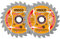 INGCO 2-Pack 185mm Ultra-thin TCT Saw Blade Set 24T, 20mm Arbor, 16mm Reduction Ring, 1.0mm Metric Thickness TSB1853