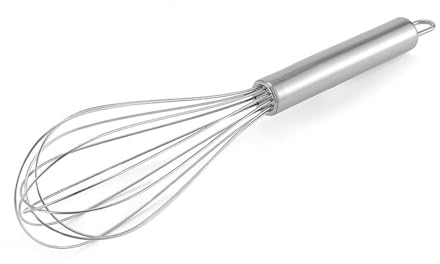 Mezclador manual de mantequilla de crema de acero inoxidable, compatible con suministros de cocina, batidor de huevos manual para el hogar, accesorios para hornear (color: 12 pulgadas) (8 pulgadas)